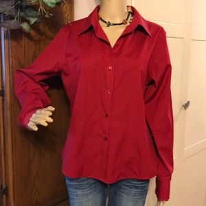 Foxcroft Button Down Shirt Non-Iron Stretch Fitted